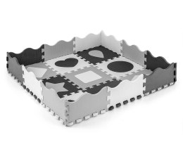Mata piankowa puzzle Jolly 3x3 Shapes - Grey Milly Mally
