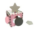 Mata piankowa puzzle Jolly 4x4 Shapes - Pink Grey Milly Mally