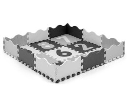 Mata piankowa puzzle Jolly 3x3 Digits - Grey Milly Mally