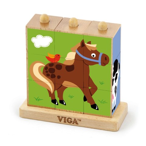 Viga Viga 50833 Kostki logiczne - farma Viga Viga 50833 Kostki logiczne - farma