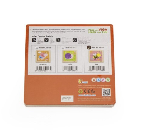 Viga Viga 50138 Puzzle na podkładce - pszczółka Viga Viga 50138 Puzzle na podkładce - pszczółka