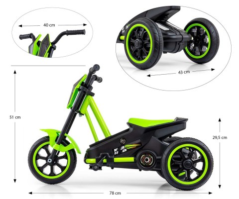 Gokart na pedały Rider Green Milly Mally Gokart na pedały Rider Green Milly Mally