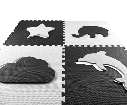 Mata piankowa puzzle Jolly 2x2 - Grey Milly Mally Mata piankowa puzzle Jolly 2x2 - Grey Milly Mally