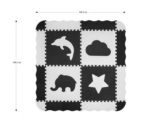 Mata piankowa puzzle Jolly 2x2 - Grey Milly Mally Mata piankowa puzzle Jolly 2x2 - Grey Milly Mally