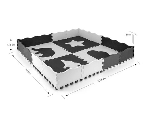 Mata piankowa puzzle Jolly 2x2 - Grey Milly Mally Mata piankowa puzzle Jolly 2x2 - Grey Milly Mally