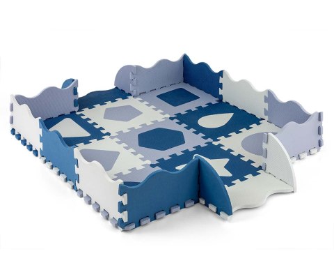 Mata piankowa puzzle Jolly 3x3 Shapes - Blue Milly Mally Mata piankowa puzzle Jolly 3x3 Shapes - Blue Milly Mally