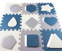 Mata piankowa puzzle Jolly 3x3 Shapes - Blue Milly Mally