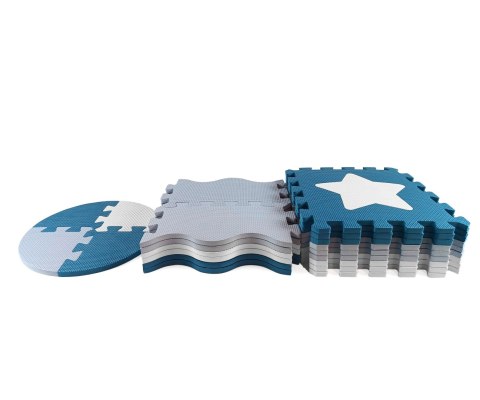 Mata piankowa puzzle Jolly 3x3 Shapes - Blue Milly Mally Mata piankowa puzzle Jolly 3x3 Shapes - Blue Milly Mally