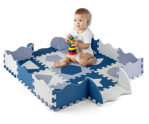 Mata piankowa puzzle Jolly 3x3 Shapes - Blue Milly Mally Mata piankowa puzzle Jolly 3x3 Shapes - Blue Milly Mally