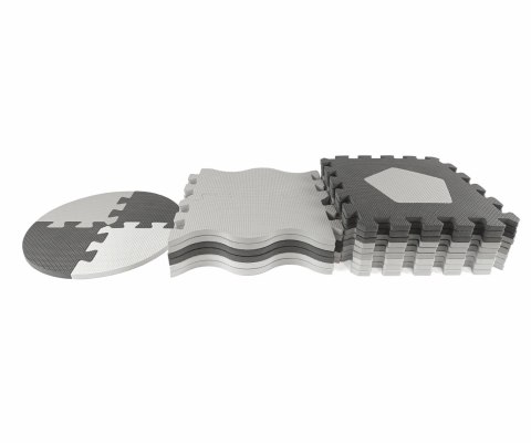 Mata piankowa puzzle Jolly 3x3 Shapes - Grey Milly Mally Mata piankowa puzzle Jolly 3x3 Shapes - Grey Milly Mally