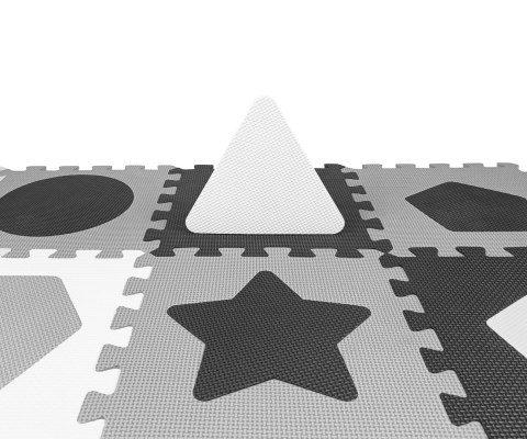 Mata piankowa puzzle Jolly 4x4 Shapes - Grey Milly Mally Mata piankowa puzzle Jolly 4x4 Shapes - Grey Milly Mally