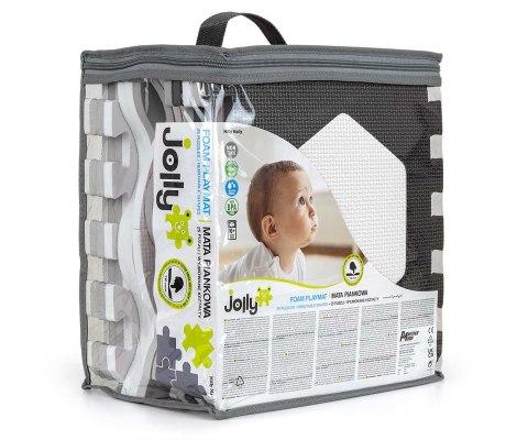 Mata piankowa puzzle Jolly 4x4 Shapes - Grey Milly Mally Mata piankowa puzzle Jolly 4x4 Shapes - Grey Milly Mally
