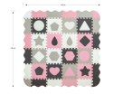 Mata piankowa puzzle Jolly 4x4 Shapes - Pink Grey Milly Mally