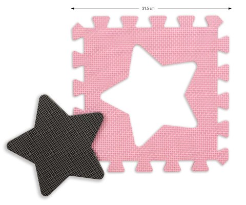 Mata piankowa puzzle Jolly 4x4 Shapes - Pink Grey Milly Mally Mata piankowa puzzle Jolly 4x4 Shapes - Pink Grey Milly Mally
