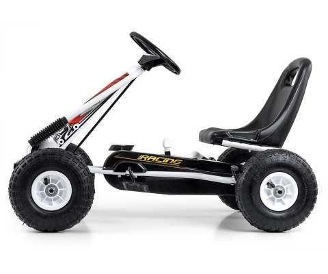 Gokart na pedały pompowane koła Thor White Milly Mally Gokart na pedały pompowane koła Thor White Milly Mally