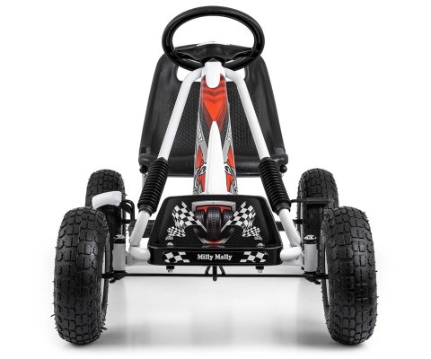 Gokart na pedały pompowane koła Thor White Milly Mally Gokart na pedały pompowane koła Thor White Milly Mally
