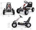 Gokart na pedały pompowane koła Thor White Milly Mally