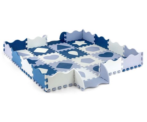 Mata piankowa puzzle Jolly 4x4 Shapes - Blue Milly Mally Mata piankowa puzzle Jolly 4x4 Shapes - Blue Milly Mally