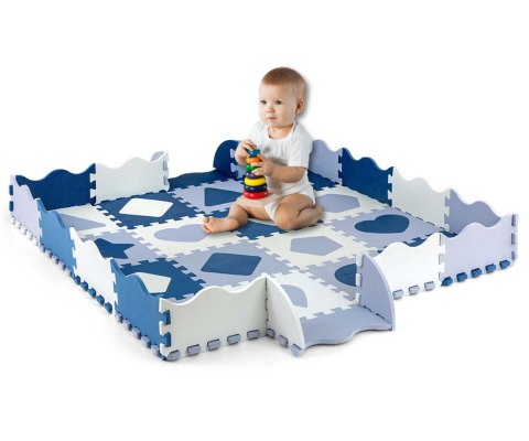 Mata piankowa puzzle Jolly 4x4 Shapes - Blue Milly Mally Mata piankowa puzzle Jolly 4x4 Shapes - Blue Milly Mally