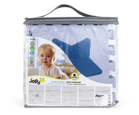 Mata piankowa puzzle Jolly 4x4 Shapes - Blue Milly Mally Mata piankowa puzzle Jolly 4x4 Shapes - Blue Milly Mally