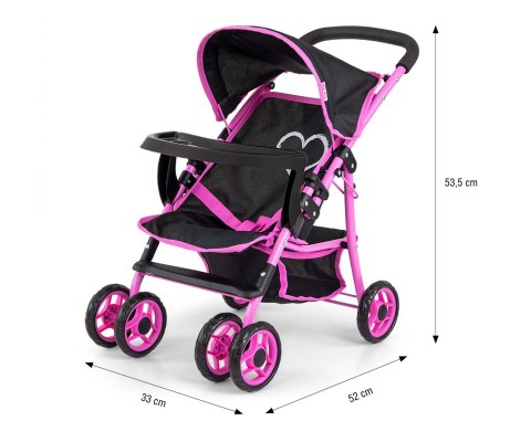 Wózek dla lalek Kate Prestige Black Milly Mally Wózek dla lalek Kate Prestige Black Milly Mally