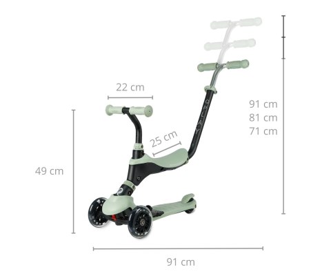 Hulajnoga Sema Pro 3w1 Green Qplay Hulajnoga Sema Pro 3w1 Green Qplay