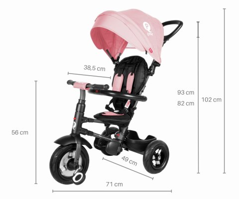Rowerek Trójkołowy Rito Rubber Pink Qplay Rowerek Trójkołowy Rito Rubber Pink Qplay