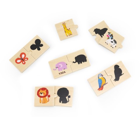 Viga 44747 Zestaw puzzli - dopasuj cienie Viga Viga 44747 Zestaw puzzli - dopasuj cienie Viga