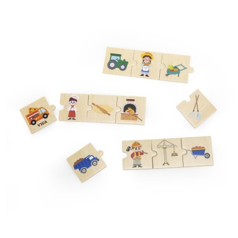 Viga 44749 Zestaw puzzli - dopasuj zawody z narzędziami Viga Viga 44749 Zestaw puzzli - dopasuj zawody z narzędziami Viga