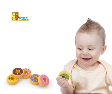 Viga 51604 Zestaw 6 drewnianych donatów Viga Viga 51604 Zestaw 6 drewnianych donatów Viga