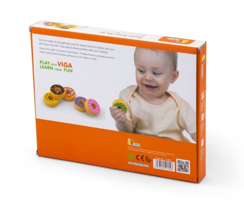Viga 51604 Zestaw 6 drewnianych donatów Viga Viga 51604 Zestaw 6 drewnianych donatów Viga