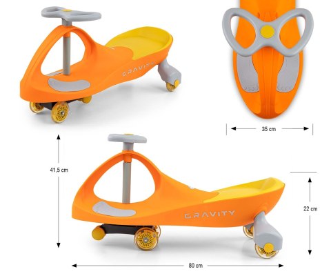 Jeździk Grawitacyjny Gravity Orange Yellow Milly Mally Jeździk Grawitacyjny Gravity Orange Yellow Milly Mally