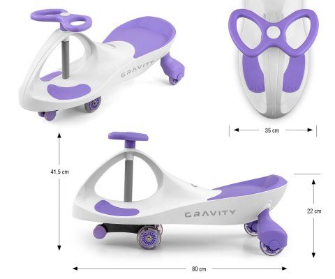 Jeździk Grawitacyjny Gravity White Purple Milly Mally Jeździk Grawitacyjny Gravity White Purple Milly Mally