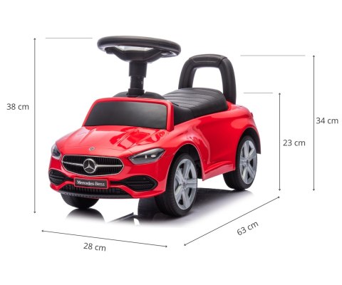 Jeździk dla dzieci MERCEDES C-Class S Red Milly Mally Jeździk dla dzieci MERCEDES C-Class S Red Milly Mally