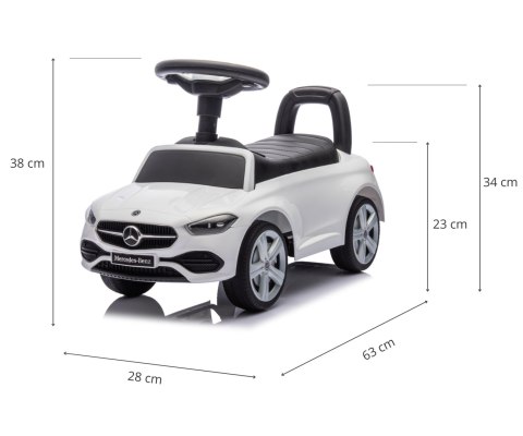 Jeździk dla dzieci MERCEDES C-Class S White Milly Mally Jeździk dla dzieci MERCEDES C-Class S White Milly Mally