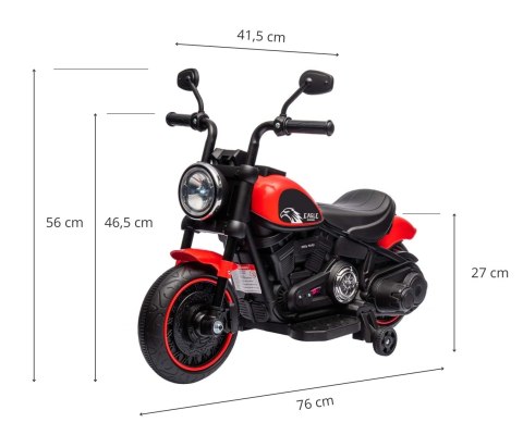 Milly Mally Jeździk na akumulator Motocykl Eagle Red Milly Mally Jeździk na akumulator Motocykl Eagle Red