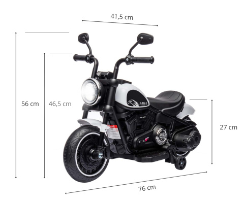 Milly Mally Jeździk na akumulator Motocykl Eagle White Milly Mally Jeździk na akumulator Motocykl Eagle White