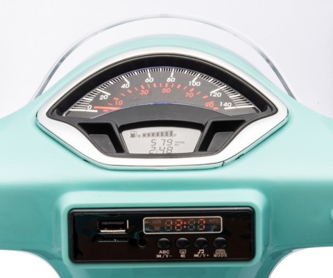 Milly Mally Jeździk na akumulator Vespa GTS Super Mint Milly Mally Jeździk na akumulator Vespa GTS Super Mint