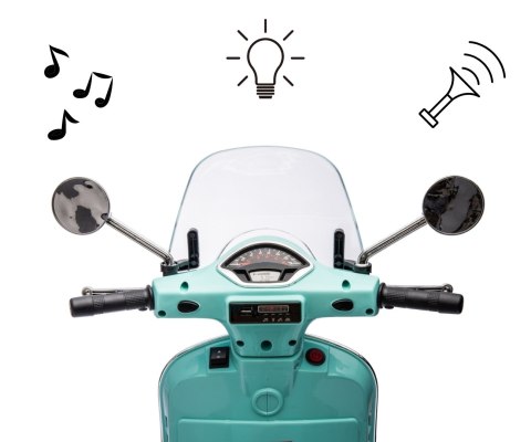 Milly Mally Jeździk na akumulator Vespa GTS Super Mint Milly Mally Jeździk na akumulator Vespa GTS Super Mint