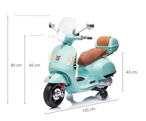 Milly Mally Jeździk na akumulator Vespa GTS Super Mint Milly Mally Jeździk na akumulator Vespa GTS Super Mint