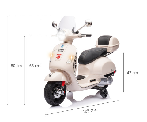 Milly Mally Jeździk na akumulator Vespa GTS Super White Milly Mally Jeździk na akumulator Vespa GTS Super White