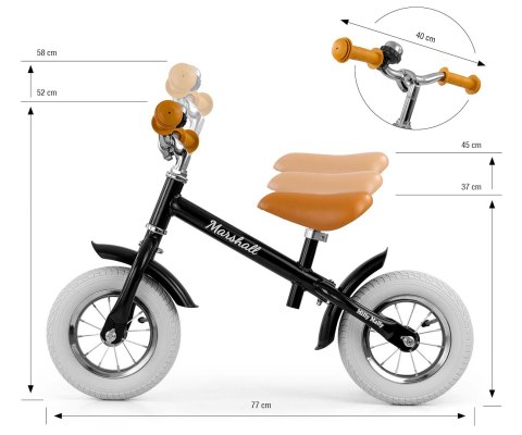 Rowerek Biegowy Marshall Air Black Milly Mally Rowerek Biegowy Marshall Air Black Milly Mally