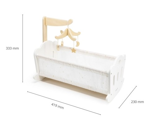 Viga 44235 PolarB Drewniana Kołyska/łóżeczko dla lalek