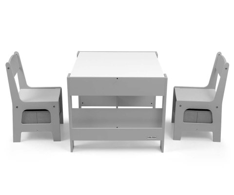 Zestaw mebli - Stolik i dwa krzesełka Sven Grey Milly Mally Zestaw mebli - Stolik i dwa krzesełka Sven Grey Milly Mally