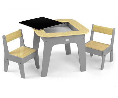 Milly Mally Zestaw mebli dla dzieci Olaf Blocks - Stolik i dwa krzesełka Dark Grey Milly Mally Zestaw mebli dla dzieci Olaf Blocks - Stolik i dwa krzesełka Dark Grey
