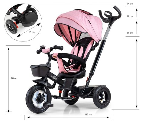 Milly Mally Tricycle Movi Black-Pink