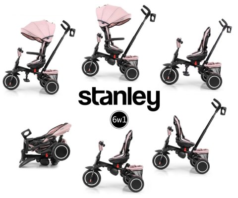 Milly Mally Rowerek Trójkołowy Stanley Rubber New Pink Milly Mally Rowerek Trójkołowy Stanley Rubber New Pink