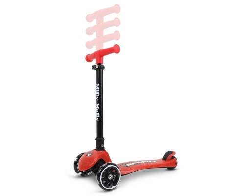 Hulajnoga trójkołowa balansowa Scooter Sparky Red Milly Mally Hulajnoga trójkołowa balansowa Scooter Sparky Red Milly Mally