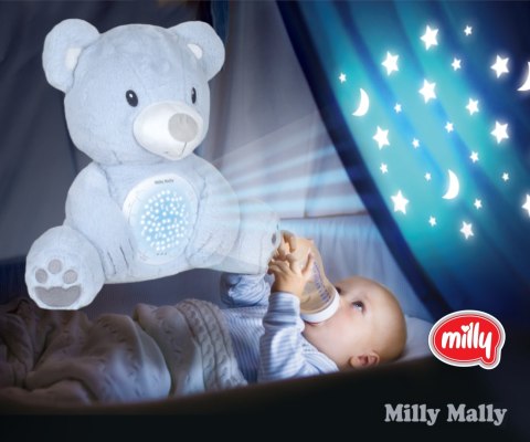 Milly Mally Zabawka pluszowa z Projektorem Szumiś Milly Bear Blue Milly Mally Zabawka pluszowa z Projektorem Szumiś Milly Bear Blue