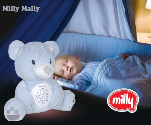 Milly Mally Zabawka pluszowa z Projektorem Szumiś Milly Bear Blue Milly Mally Zabawka pluszowa z Projektorem Szumiś Milly Bear Blue